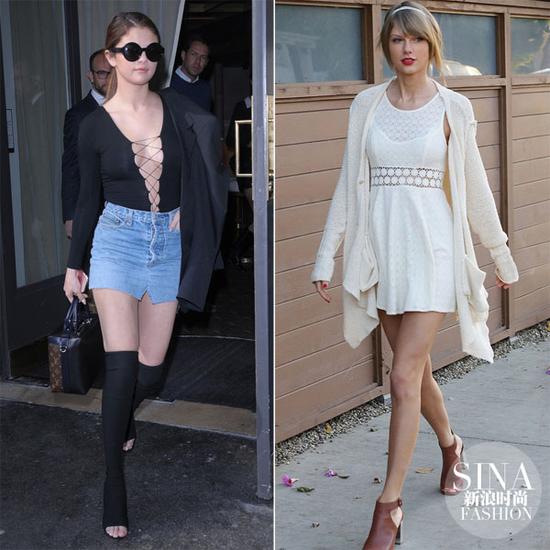 賽琳娜、霉霉示范魚嘴鞋