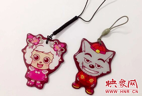 兒童節(jié)紀(jì)念卡以灰太狼和美羊羊?yàn)橹黝}人物。