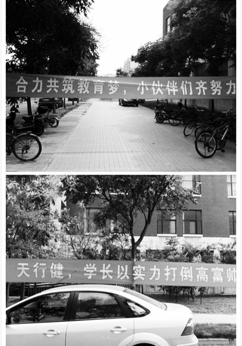 鄭大迎新標(biāo)語亮瞎眼:學(xué)長以實(shí)力打倒高富帥 鄭大迎新標(biāo)語亮瞎眼:學(xué)長以實(shí)力打倒高富帥