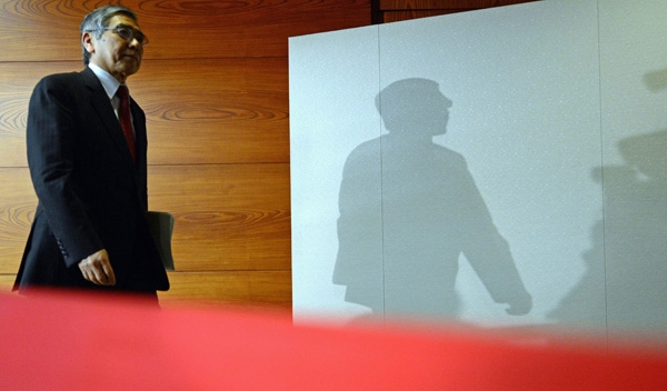 2013年4月4日，日本東京，日本央行行長黑田東彥。