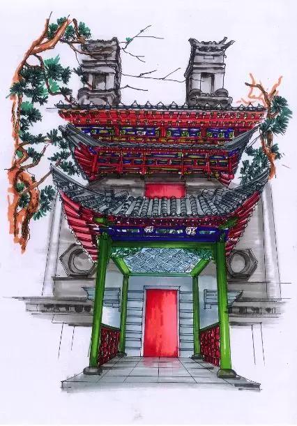 明艷的紅、生機(jī)的綠、深沉的藍(lán)、古樸的灰，足見博雅樓的獨(dú)特韻味。