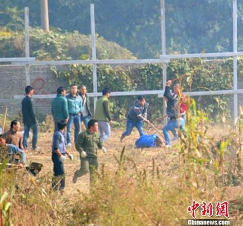 農(nóng)民工被毆打在地網(wǎng)絡(luò)截圖攝 農(nóng)民工被毆打在地網(wǎng)絡(luò)截圖攝