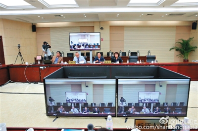 28日，山東高院官微上公布的聶樹斌案聽證會(huì)現(xiàn)場(chǎng)情況。圖/山東高院官微