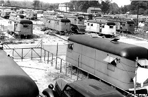 美國的一個(gè)移動拖車房社區(qū) 資料圖片