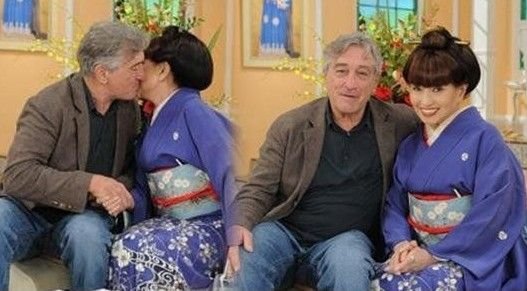 羅伯特-德尼羅遭日本女主持強吻 羅伯特-德尼羅遭日本女主持強吻