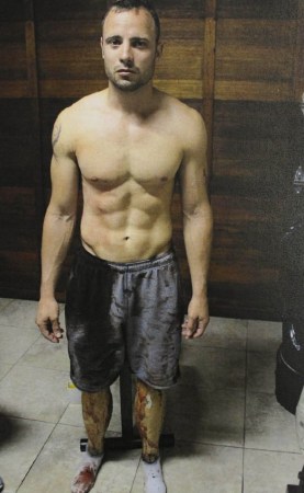 “刀鋒戰(zhàn)士”皮斯托瑞斯過失槍殺女友現(xiàn)場照片。