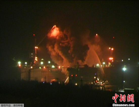 資料圖：2011年12月29日晚間，俄羅斯摩爾曼斯克州一艘名為“葉卡捷琳堡”號的核潛艇起火。