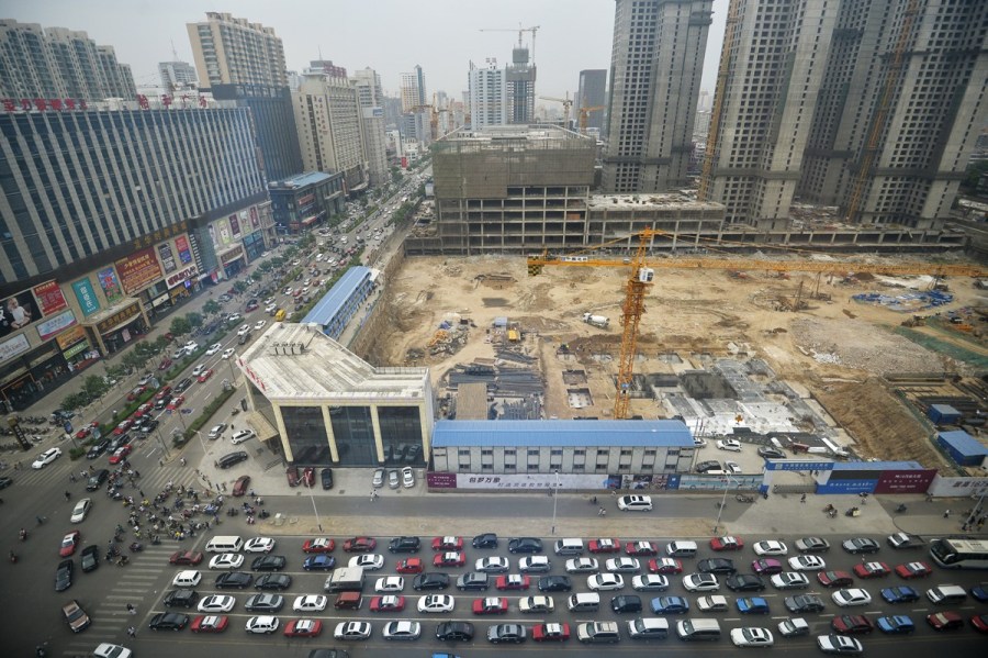 5月21日，太原體育路口車輛大面積擁堵。山西青年報胡遠嘉