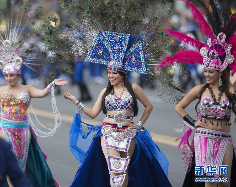 美國帕薩迪納舉行第124屆玫瑰花車游行 美國帕薩迪納舉行第124屆玫瑰花車游行