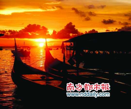 馬布村的日落。