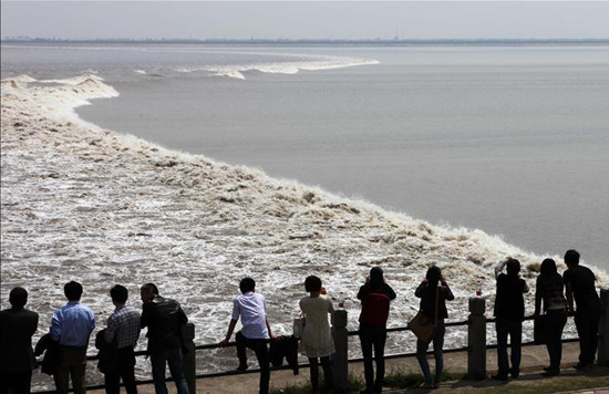 春汛大潮期 聽潮錢塘江 春汛大潮期 聽潮錢塘江