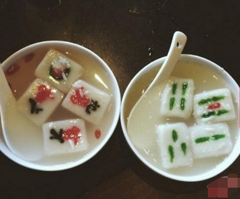 來碗清一色！火鍋店推出創(chuàng)意麻將湯圓