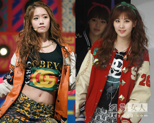 少女時(shí)代演繹新棒球衫高分穿搭 少女時(shí)代演繹新棒球衫高分穿搭