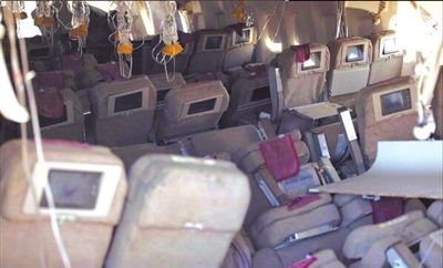 7日，美國舊金山，失事客機(jī)內(nèi)景曝光。圖/CFP