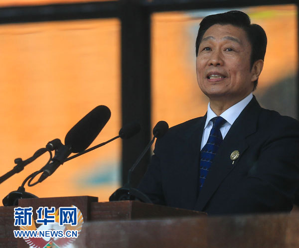 12月10日，國家副主席李源潮在南非約翰內(nèi)斯堡出席南非政府為前總統(tǒng)曼德拉舉行大型官方追悼活動并致辭。