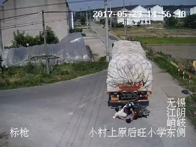 男子遭大貨車(chē)碾壓致死 監(jiān)控還原最后10秒