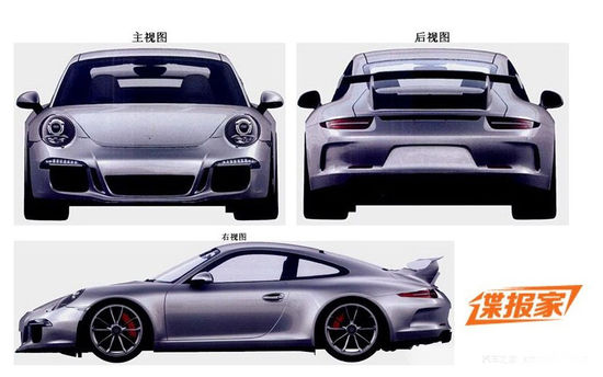 保時(shí)捷911 GT3申報(bào)圖 保時(shí)捷911 GT3申報(bào)圖