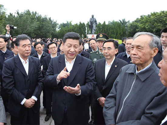 2012 年12 月，習(xí)近平任中共中央總書記后首次離京，即到改革前沿的廣東考察