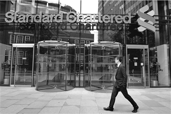 圖為渣打銀行英國總部。昨日，渣打銀行鄭州分行落戶鄭東新區(qū)，這已是入駐鄭州的第三家外資銀行