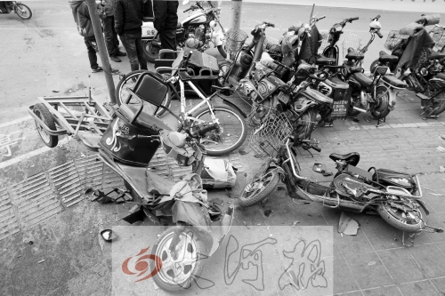 被撞的電動(dòng)車(chē)