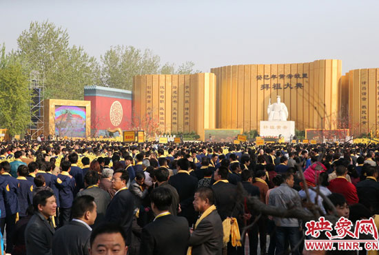 拜祖大典會(huì)場(chǎng)。映象網(wǎng)記者 邵恰 攝