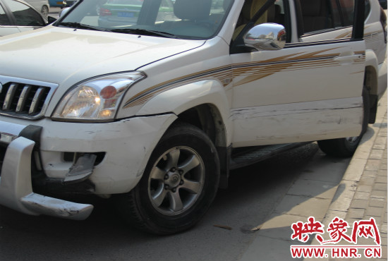 涉嫌酒駕的肇事車輛。