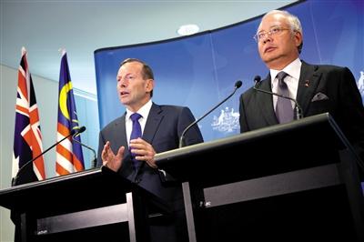 3日，澳大利亞珀斯城區(qū)，澳大利亞和馬來(lái)西亞兩國(guó)總理舉行聯(lián)合發(fā)布會(huì)。