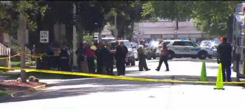 視頻截圖：雙方發(fā)生槍戰(zhàn)的居住區(qū)。