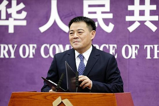 商務(wù)部發(fā)言人孫繼文。資料圖