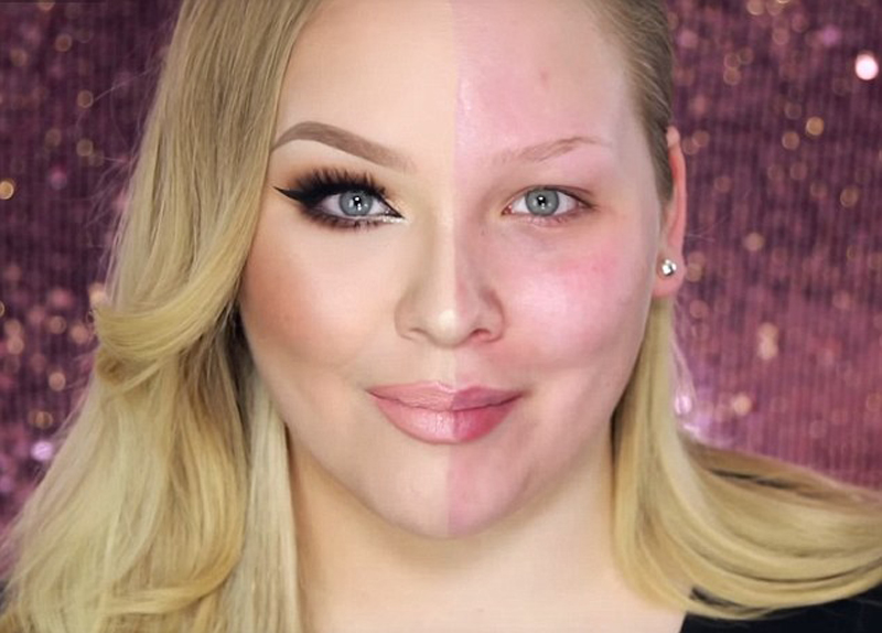 尼基左右臉的巨大差距讓網(wǎng)友驚呼看到了“化妝的神奇力量”。