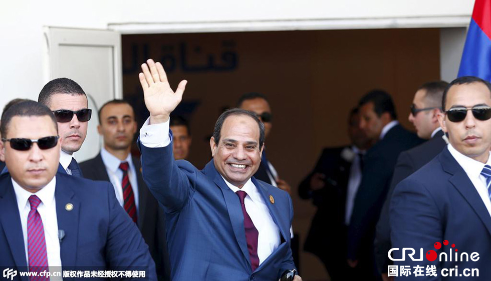 埃及為新蘇伊士運河的開通舉行盛大的慶祝儀式，埃及總統(tǒng)塞西出席。