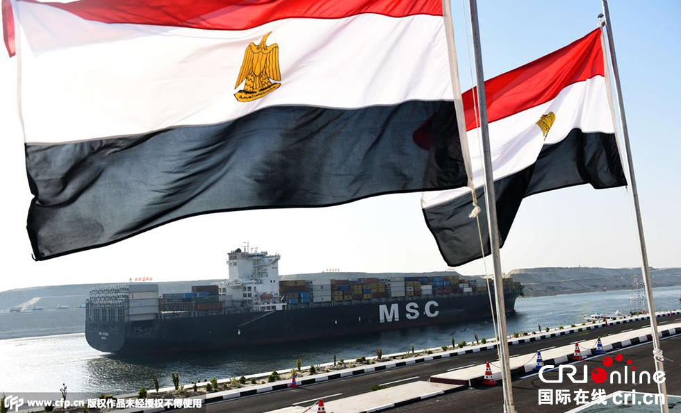 埃及伊斯梅利亞，埃及為新蘇伊士運河的開通舉行盛大的慶祝儀式。 圖片來源:CFP