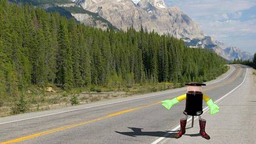 科學家將派機器人搭順風車穿越加拿大Le robot HitchBot. 科學家將派機器人搭順風車穿越加拿大Le robot HitchBot.