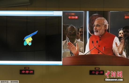 當(dāng)?shù)貢r間9月24日，經(jīng)過近300天的航行，印度“曼加里安”號火星探測器成為了抵達(dá)火星的首個亞洲國家的