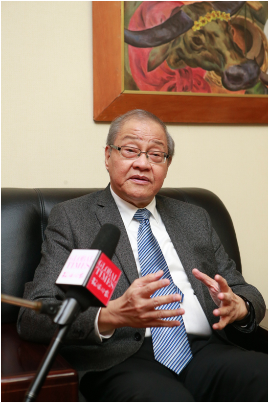 羅馬納大使在菲律賓駐華大使館接受本報(bào)記者專訪。李昊攝