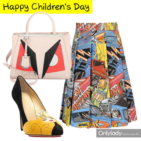 卡通印花最減齡 傘裙時(shí)髦過六一