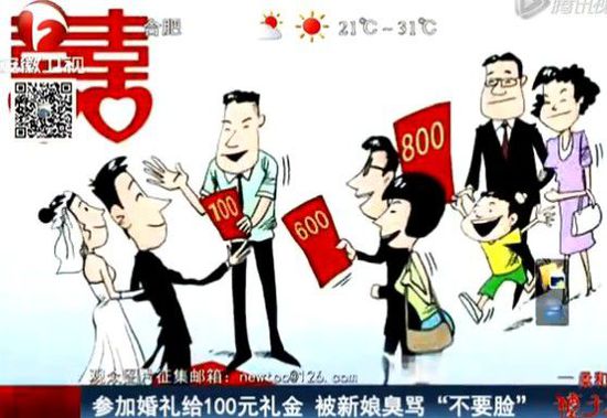 男子參加婚禮給100元禮金 被新娘罵不要臉 男子參加婚禮給100元禮金 被新娘罵不要臉