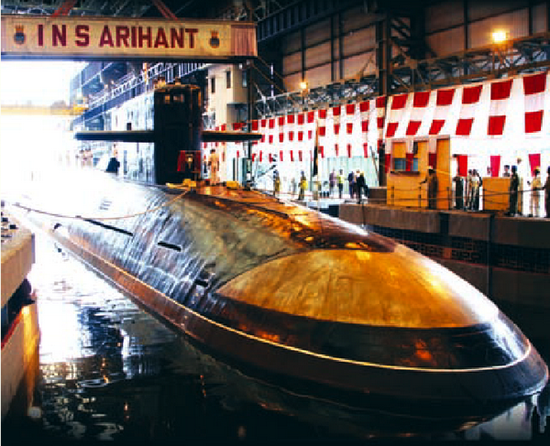 資料圖：印度殲敵者號(hào)核潛艇。