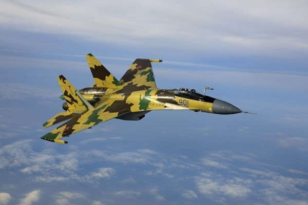 資料圖：俄羅斯蘇-35戰(zhàn)斗機(jī)。
