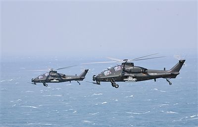 武直十機(jī)群海上突防現(xiàn)場圖