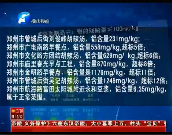 來看看鄭州早餐點哪家鋁超標(biāo)？