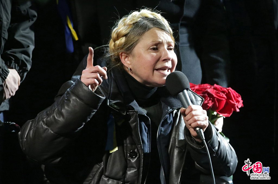 季莫申科在獨立廣場講話 季莫申科在獨立廣場講話