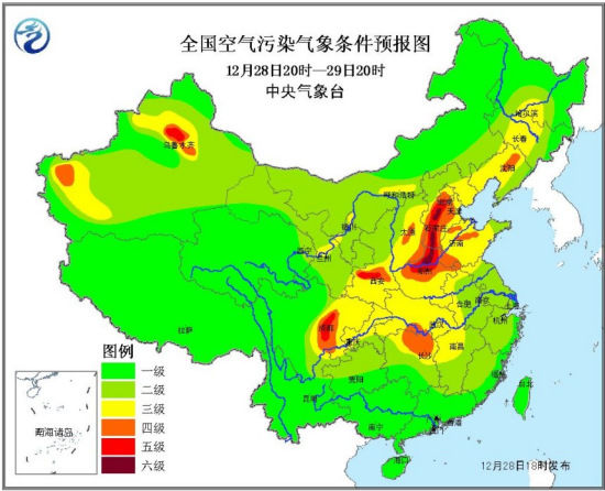 京津魯及冀中南、豫北將有輕到中度霾局地重度霾